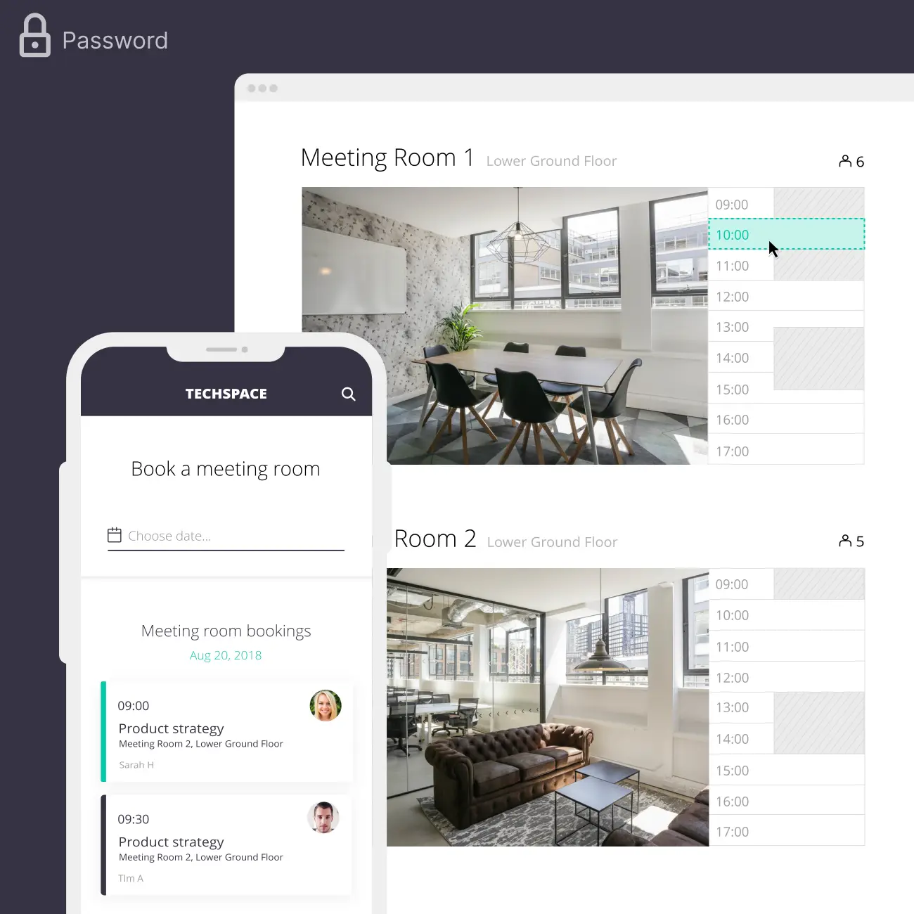 UX for Techspace meeting room bookings